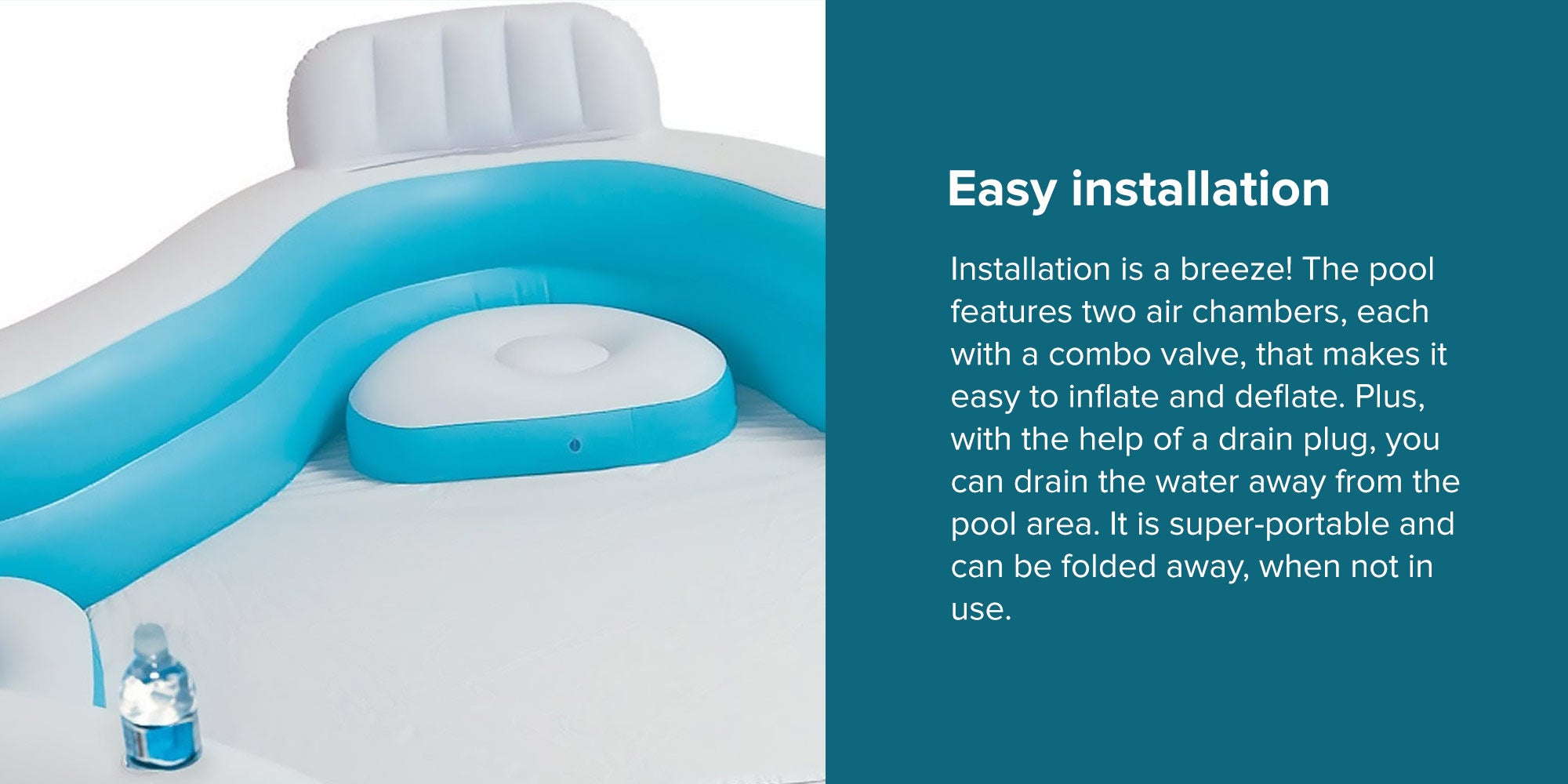 Swim Centre Family Lounge Pool 90x90x26inch 90x90x26inch