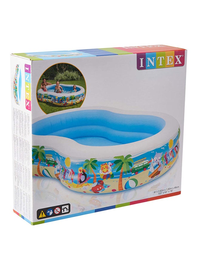 Inflatable Pool For Kids 2.62x1.60x46cm