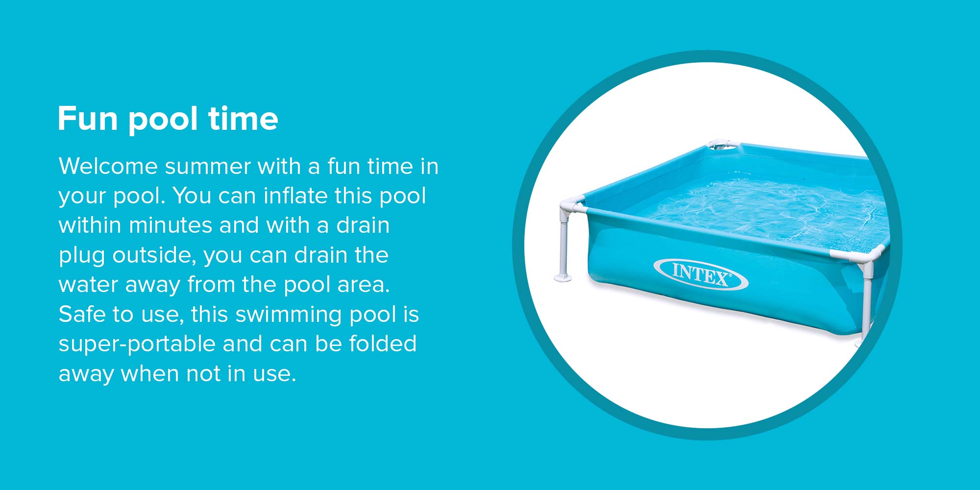 Mini Frame Pool 16.54x15.27x62.98cm 16.54x15.27x62.98cm