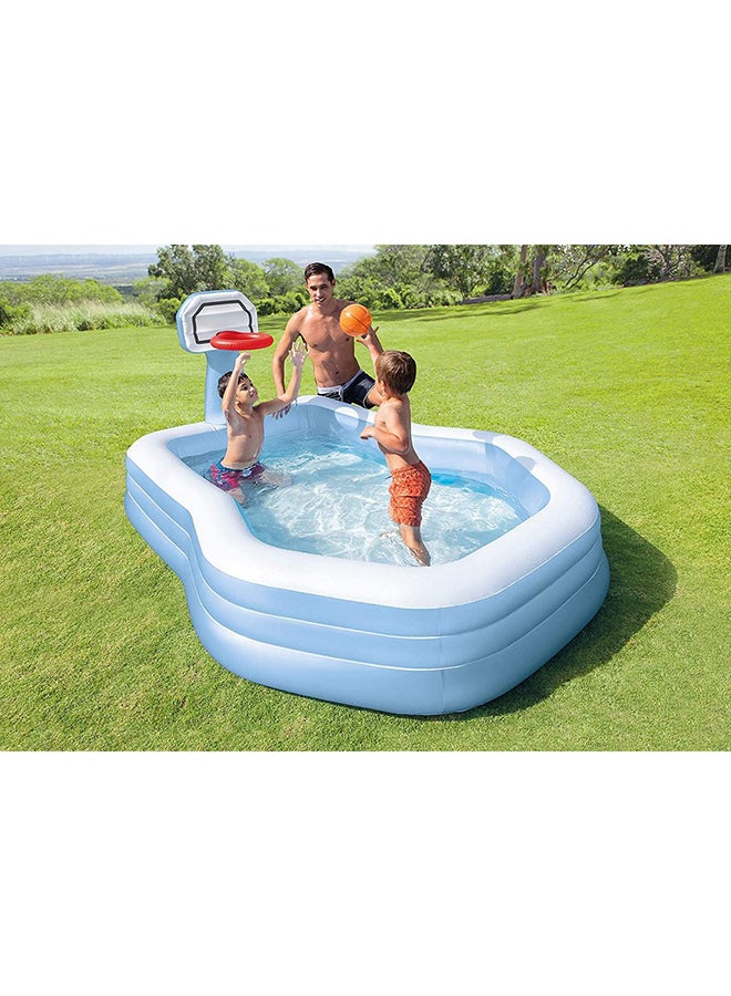 Swim Center Shoot in' Hoops Inflatable Family Pool 257x188x135cm