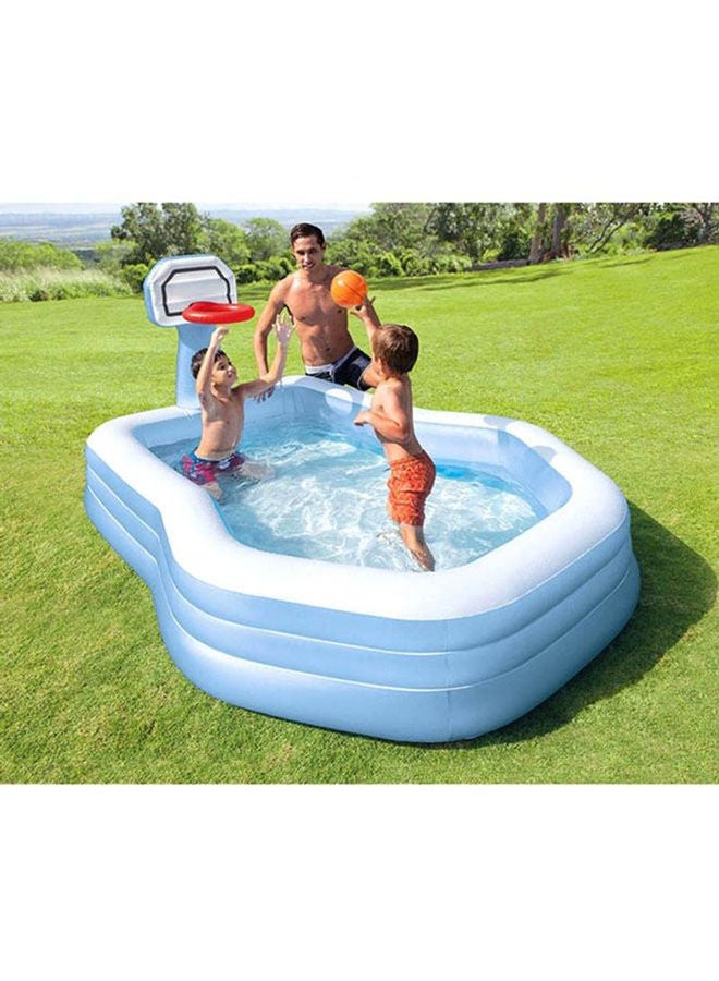 Swim Center Shoot in' Hoops Inflatable Family Pool 257x188x135cm