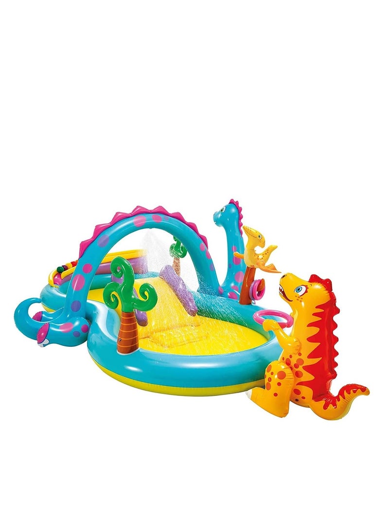 INTEX Dino Slide & Pool, Multi-Colour