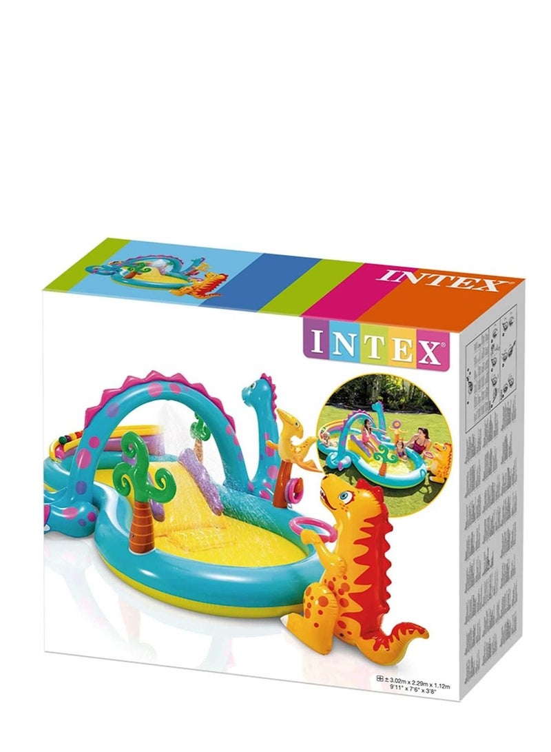 INTEX Dino Slide & Pool, Multi-Colour