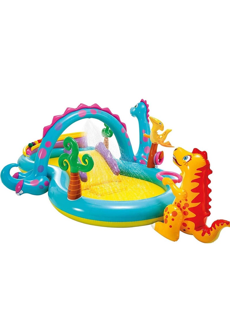 INTEX Dino Slide & Pool, Multi-Colour