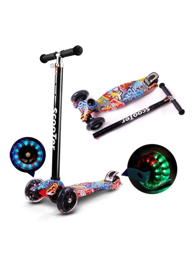 Kids Scooter Foldable Kick with LED Light Up Wheels for Toddlers 56x79x23cm