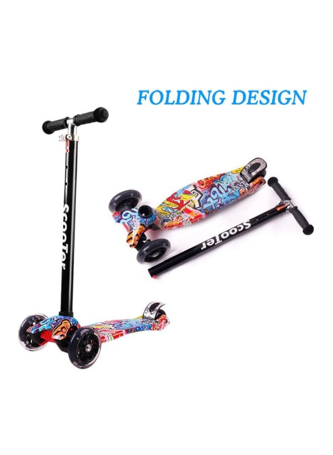 Kids Scooter Foldable Kick with LED Light Up Wheels for Toddlers 56x79x23cm