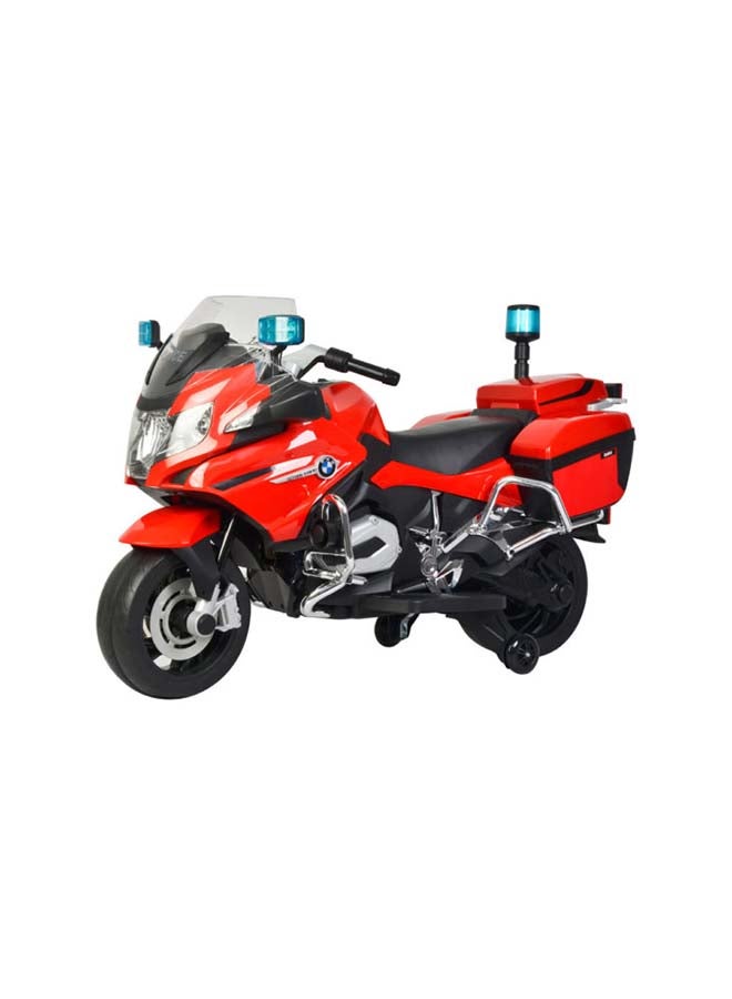 Balanced Electric Ride On Police Bike For Kids-BMW R-1200RT-P-Red Multicolour 123cm