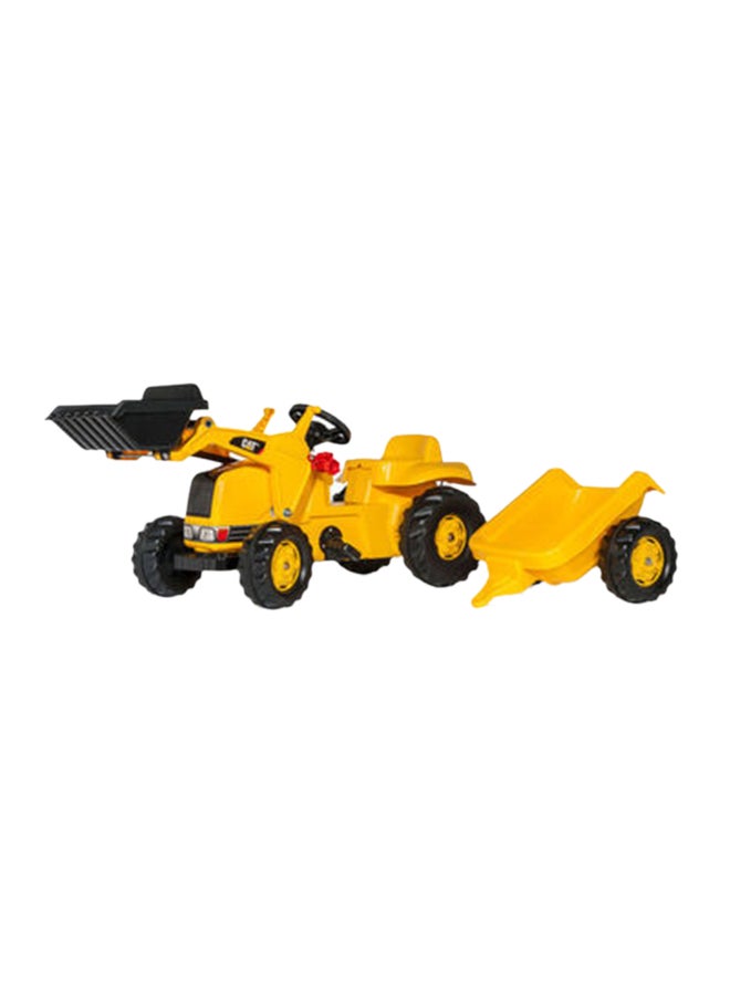 Kid Ride-On Cat Front Loader Tractor With Trailer 161cm