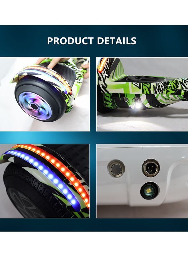 6.5inch Smart Electric Scooter 2 Wheels Self Balancing Scooter Lithium Battery Hoverboard Balance Scooter Bluetooth with Led Lights.