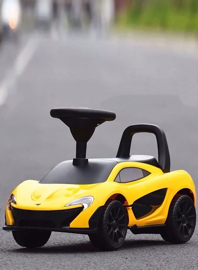 Baybee Licensed McLaren Ride on Baby Car for Kids Ride on Push Car with Music Button Kids Car with Storage Ride on Toy Car Push Ride on Car for Kids Baby Toddlers 1 to 3 Years Boys Girls Yellow