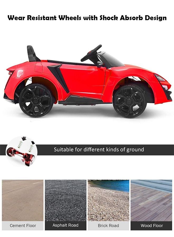 Tuskan Rechargeable Battery Operated Car For Kids Ride On Baby Car With Remote Music Led Light Kids Car Electric Car Battery Operated Ride On Car For Kids 2 To 6 Years Boys Girls Red