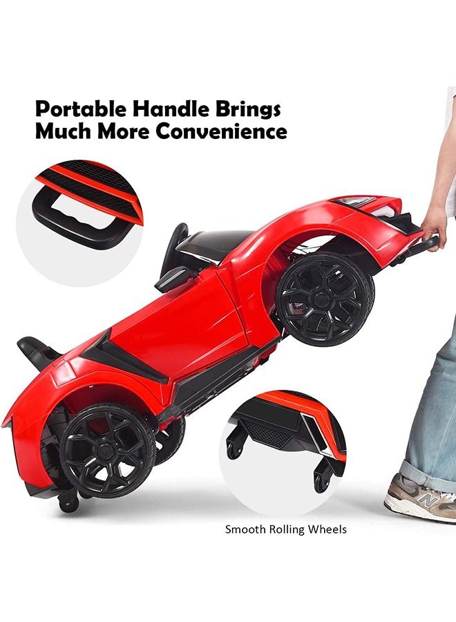 Tuskan Rechargeable Battery Operated Car For Kids Ride On Baby Car With Remote Music Led Light Kids Car Electric Car Battery Operated Ride On Car For Kids 2 To 6 Years Boys Girls Red