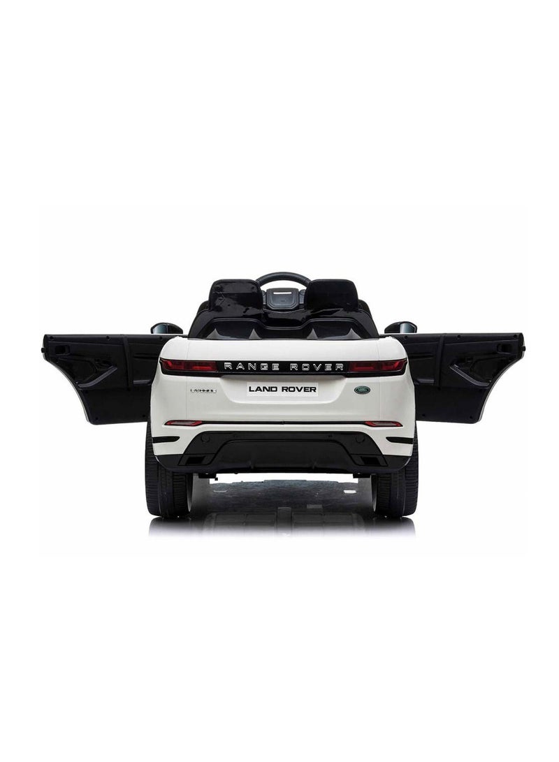 Range Rover Evoque Licensed Electric Car, 12V Ride On Car With Remote Control For Kids - White
