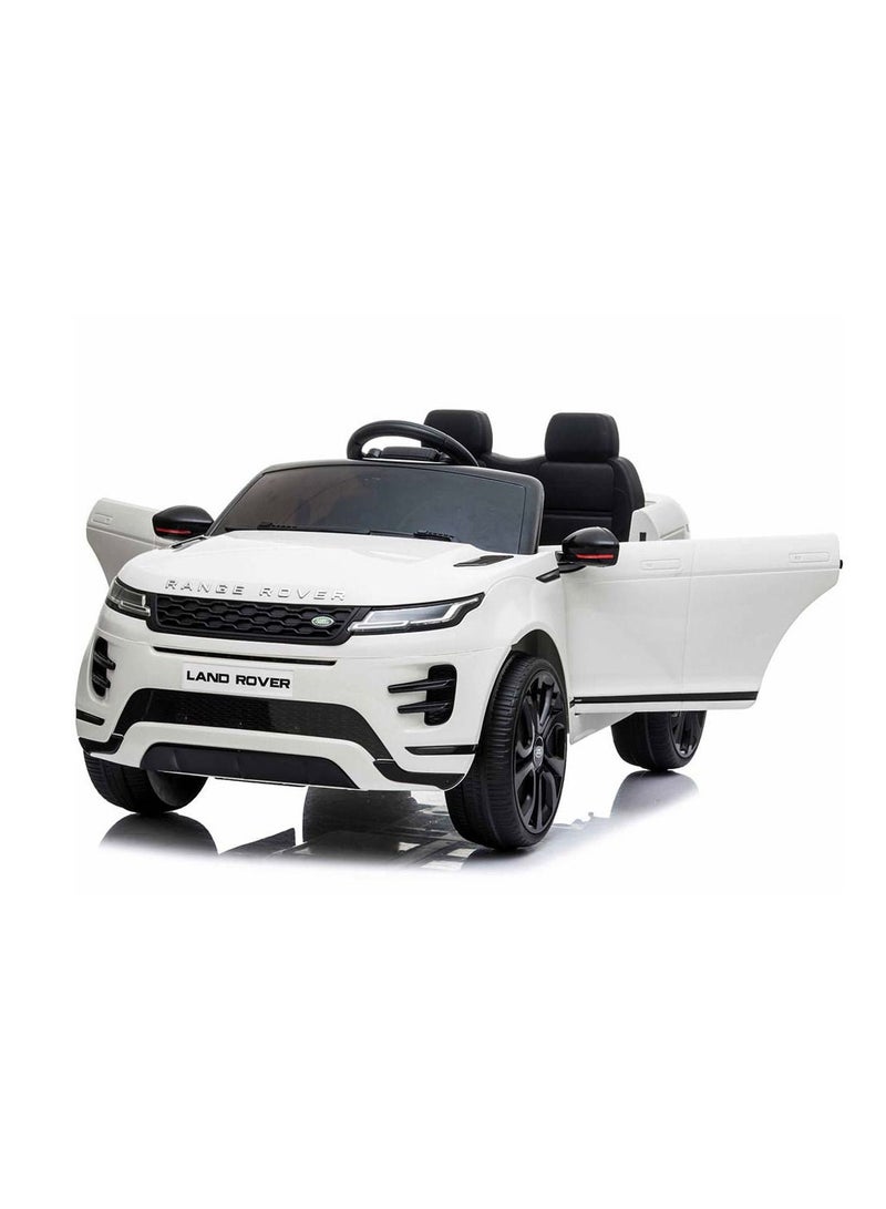 Range Rover Evoque Licensed Electric Car, 12V Ride On Car With Remote Control For Kids - White