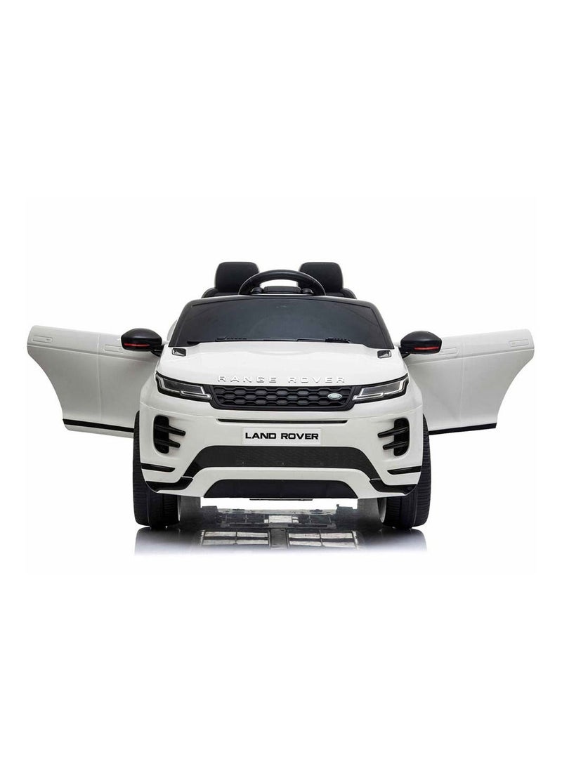 Range Rover Evoque Licensed Electric Car, 12V Ride On Car With Remote Control For Kids - White