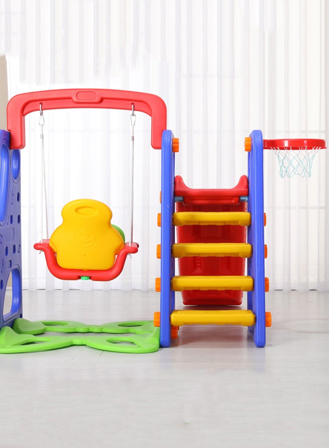 3-In-1 Adjustable Swing And Slide With Basketball Game Learning Education Toy Set 180x162x126cm