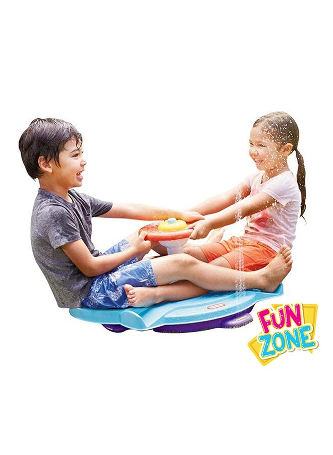 Twist And Splash Fun Zone Entertainer Dual Twister Seated Spinner For Kids 36x18x24inch