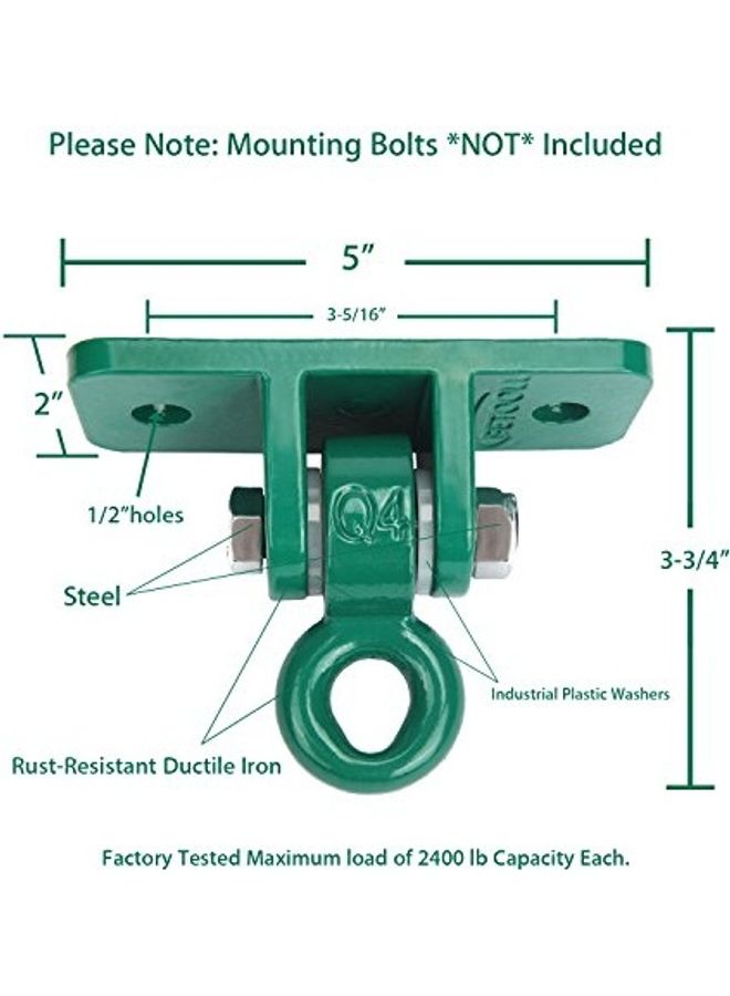 2-Piece Heavy Duty Swing Hanger for Wooden Set