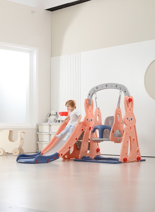 Kindergarten Baby Outdoor Plastic Multifunctional 3 In 1 Slide Swing Set