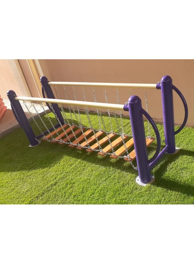 Galvanized Steel Kids Outdoor Swing Bridge Stable Swinging Bridge Balance Beam Kid