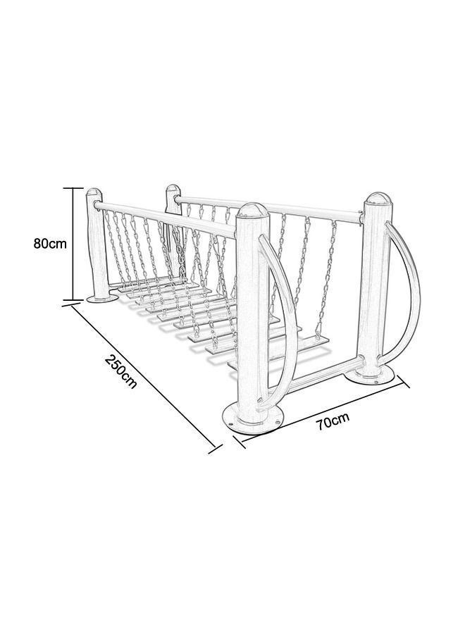 Galvanized Steel Kids Outdoor Swing Bridge Stable Swinging Bridge Balance Beam Kid