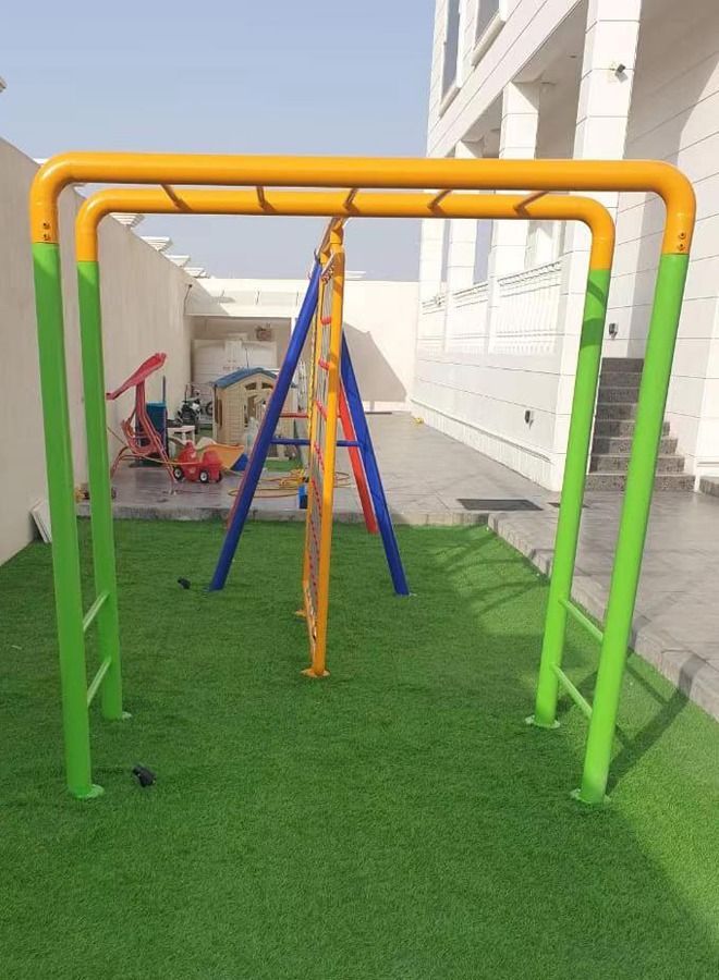 Outdoor Multifunctional Combination Swing Set Kids Climbing And Monkey Bar For Garden