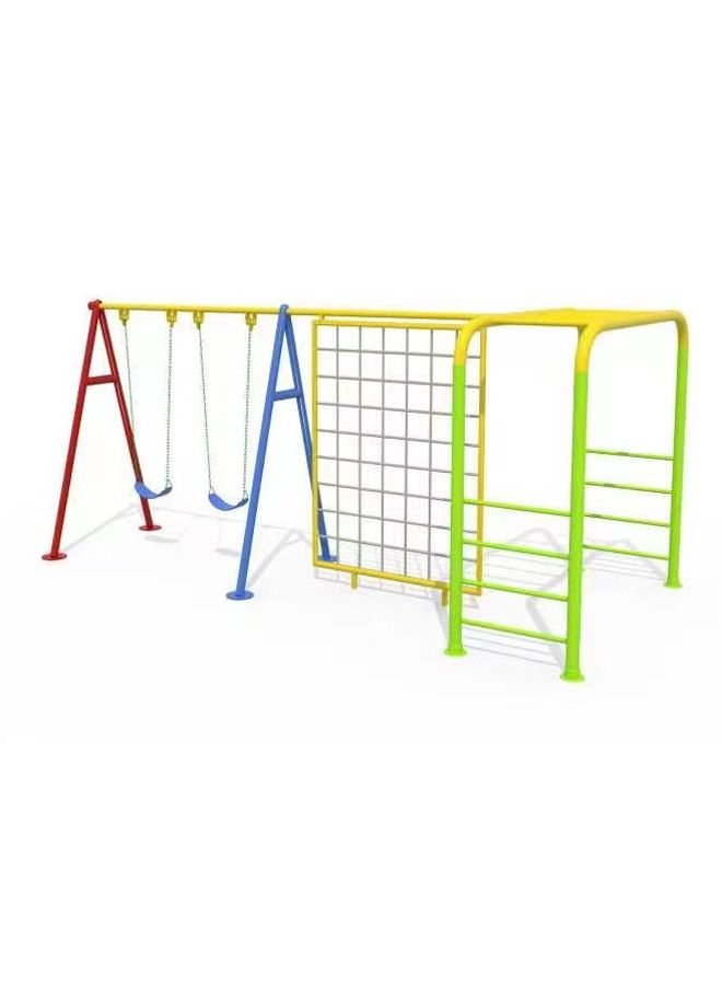 Outdoor Multifunctional Combination Swing Set Kids Climbing And Monkey Bar For Garden