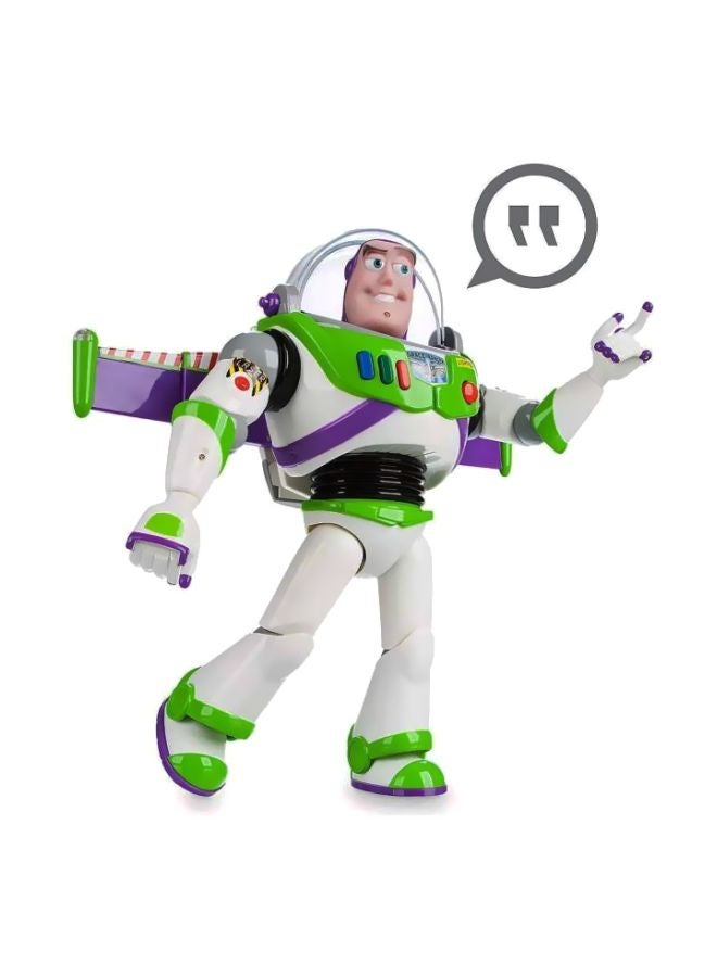 Disney Advanced Talking Buzz Lightyear Action Figure-	White/Green/Purple