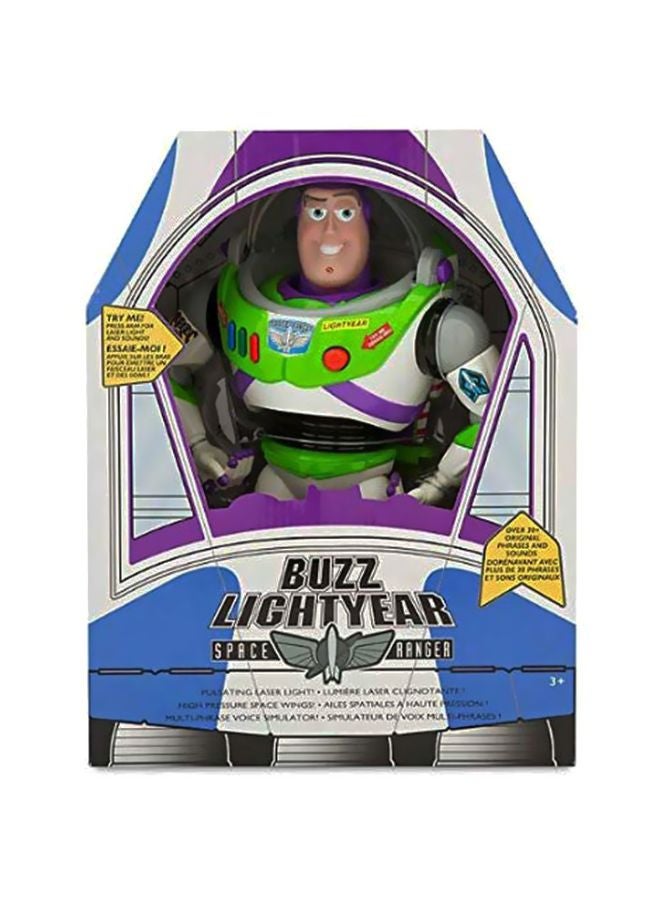Disney Advanced Talking Buzz Lightyear Action Figure-	White/Green/Purple