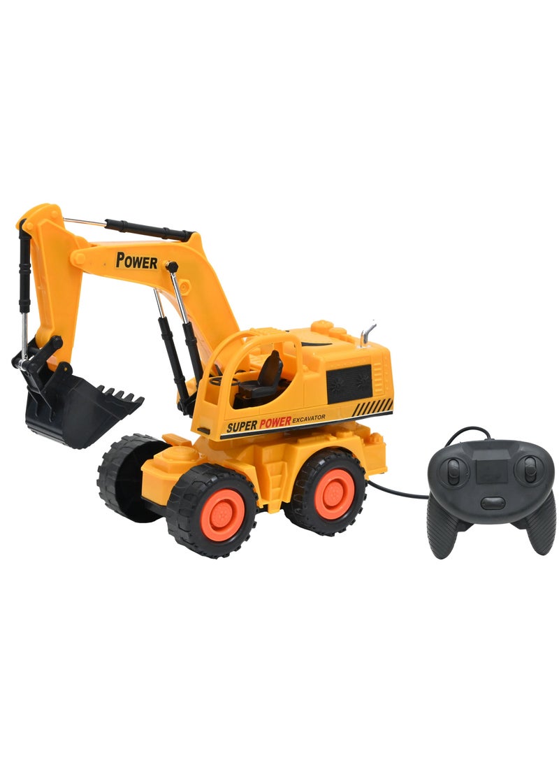 Battery Operated Wired Remote Control Excavator Super Power JCB Truck Toy for Kids