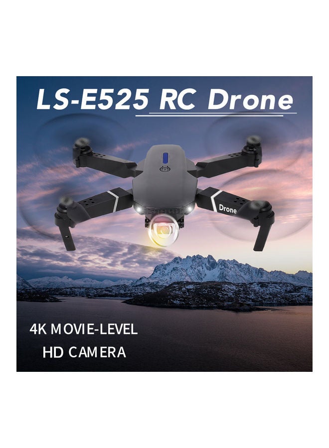 LS-E525 RC Drone with Camera 4K Camera WiFi FPV Drone Headless Mode Altitude Hold Gesture Photo Video Track Flight 3D Filp RC Qudcopter with 3 Batteries Black