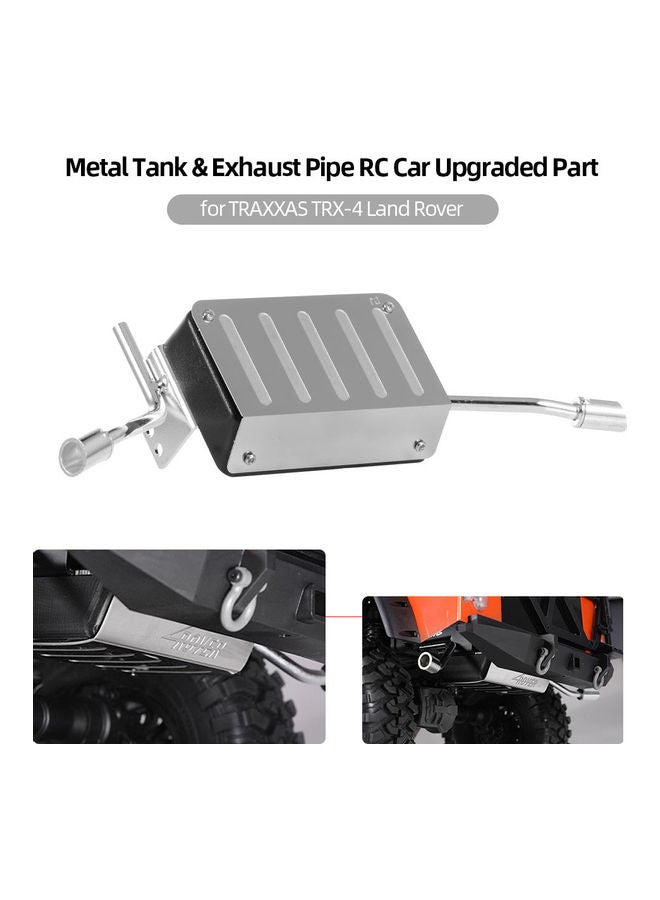 Metal Tank And Exhaust Pipe RC Car Upgraded Part 17 x 3 x 15cm