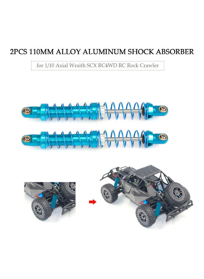 2 Piece 110mm Alloy Aluminum Shock Absorber Damper 13x4x4cm