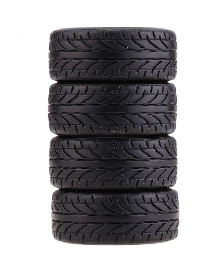 4 Piece Grain Drift Car Plastic Hard Tires 14 x 3 x 14cm