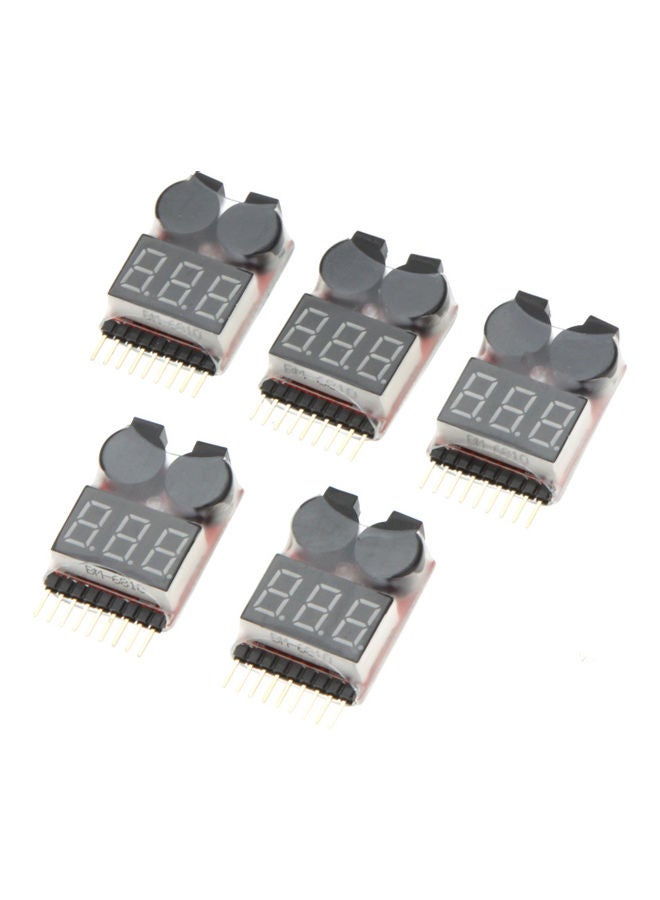 5 Pieces 1-8S Indicator Battery Tester for Low Voltage Buzzer Alarm 9 x 4 x 5cm