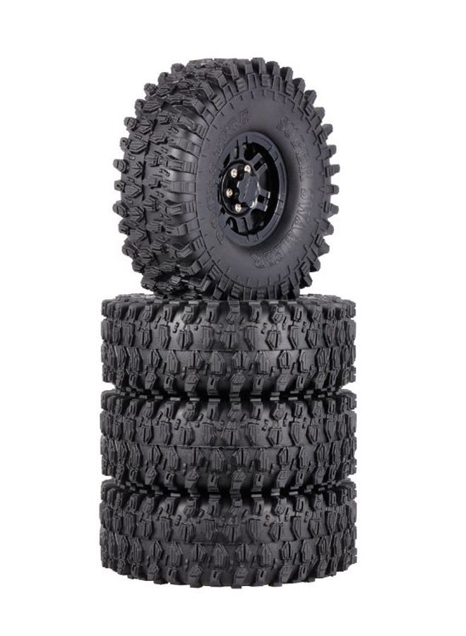 4-Piece Tires With Hub Set For Rock Crawler RM8072B