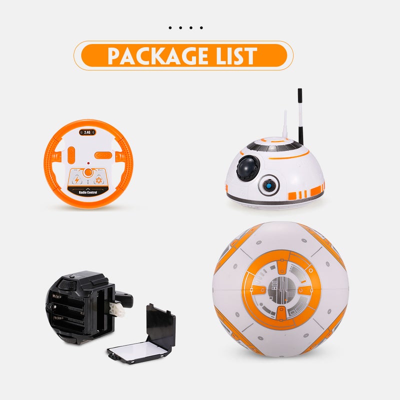 BB-8 2.4GHz RC Robot Ball Remote Control Planet Boy 27 x 16 x 22cm