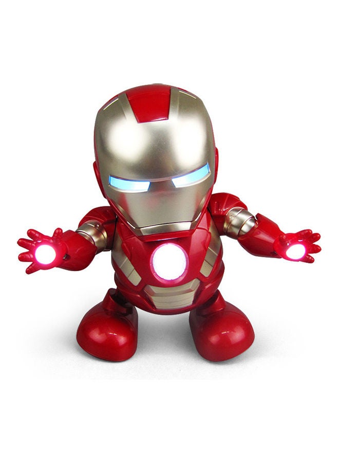 Electronic Dancing Iron Man Robot With LED Light 19.2x11x12.2cm