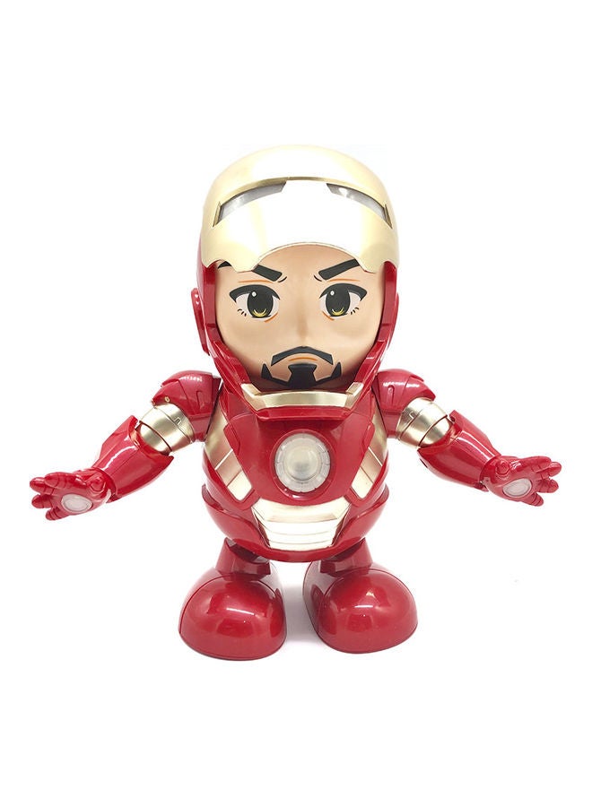 Electronic Dancing Iron Man Robot With LED Light 19.2x11x12.2cm