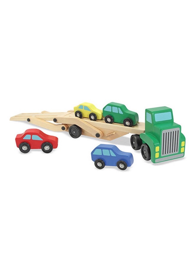 5-Piece Car Carrier Truck And Car Wooden Toy Set