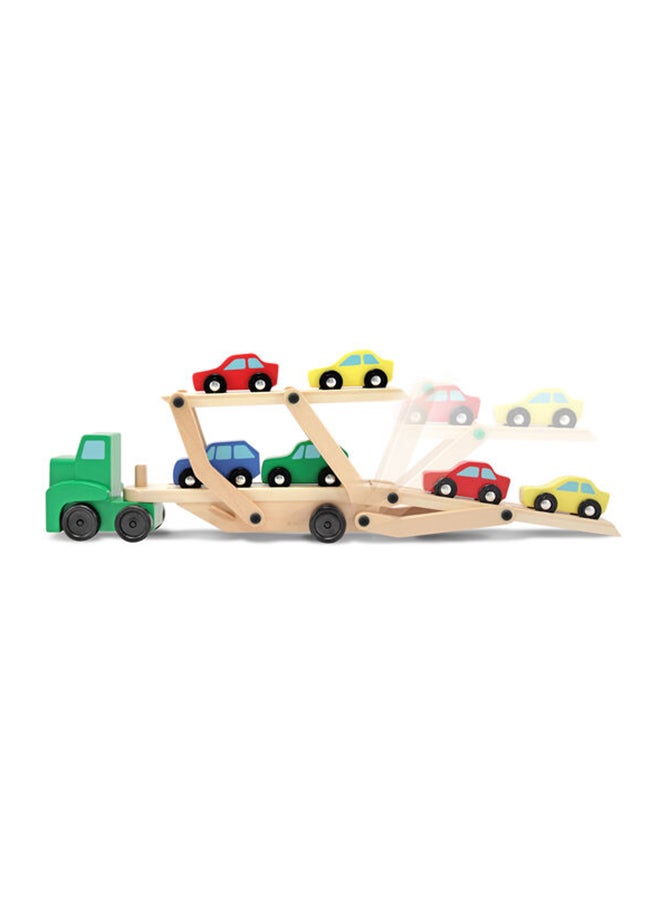 5-Piece Car Carrier Truck And Car Wooden Toy Set