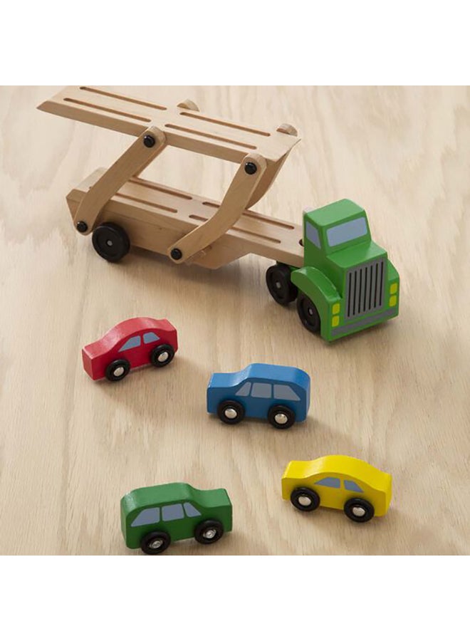 5-Piece Car Carrier Truck And Car Wooden Toy Set