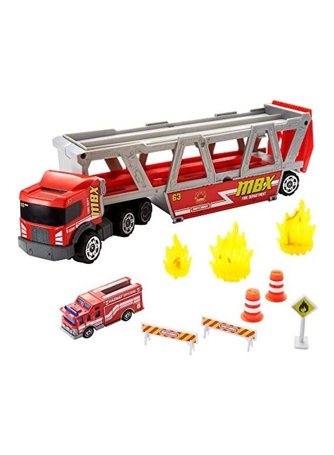 Fire Rescue Hauler Playset