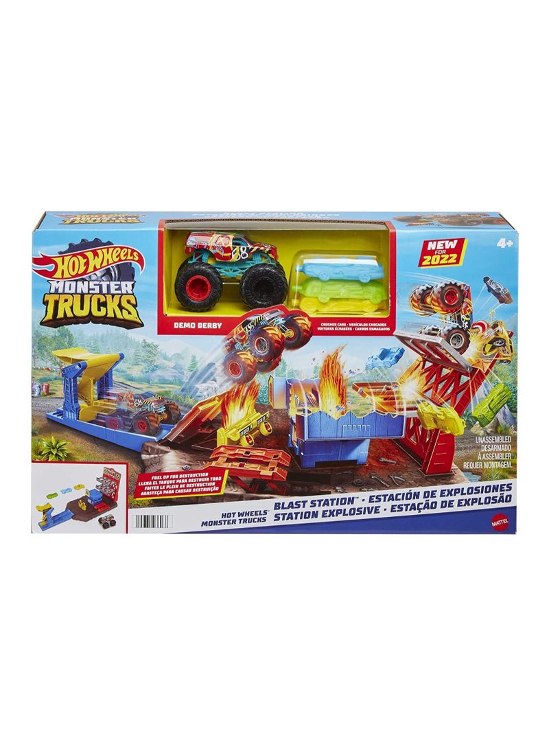 Hot Wheels Monster Truck Blast Station Playset