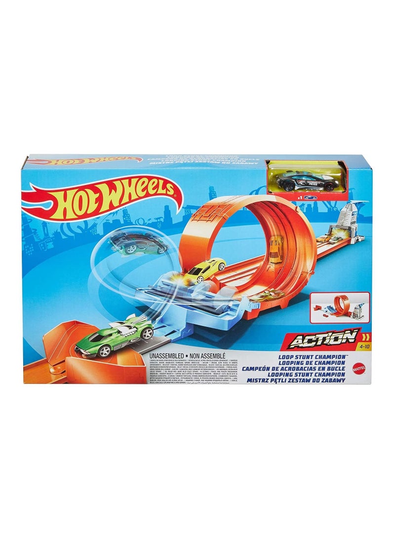 Hot Wheels Loop Stunt Champion Action Track Set