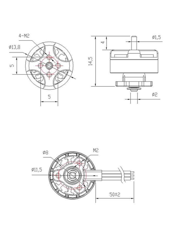 Brushless Motor for RC Drone Th1103 7000Kv 1-2S