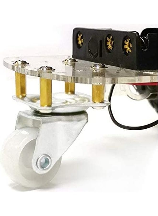 Smart Car Chassis Kit With Speed Encoder, 2 Wheels And Battery Box