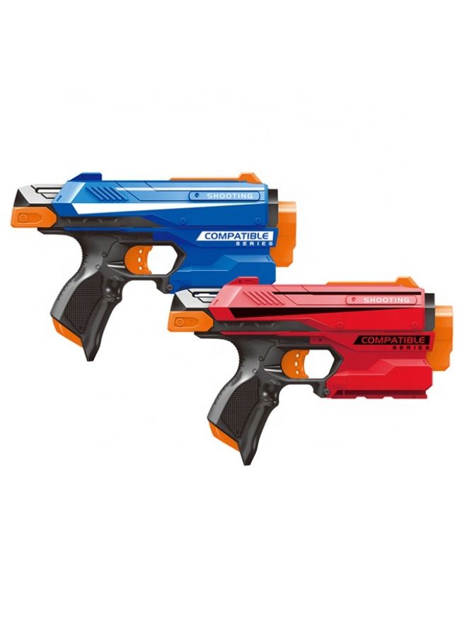 HERO Kids Toy Gun Shooting Game 2 x Blaster Toys Blue & Red