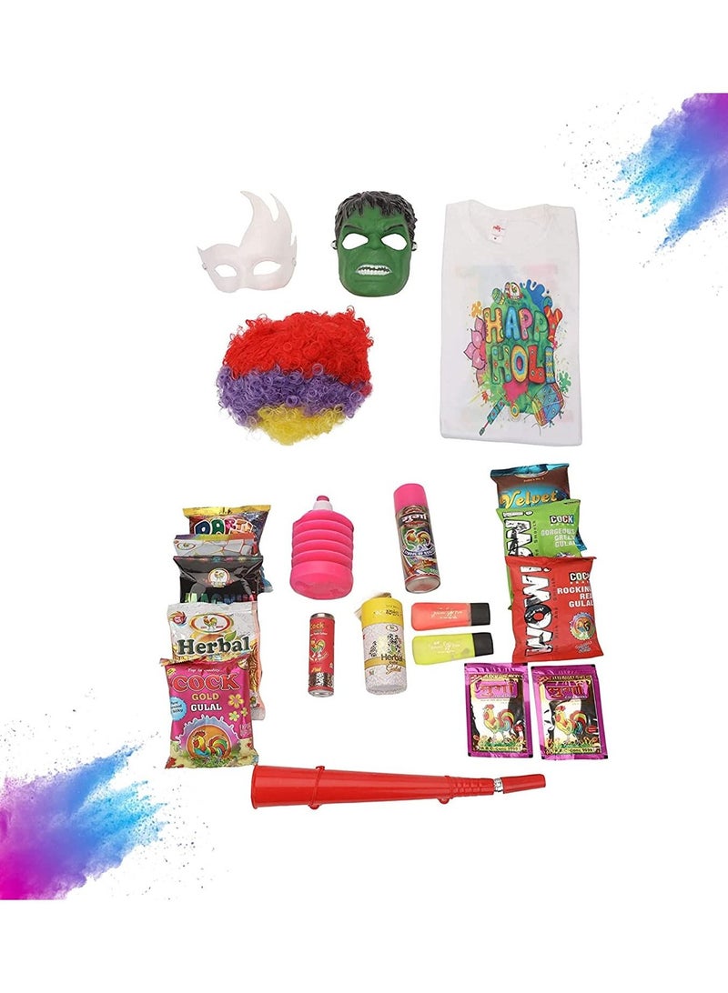 Holi party gift set Gulal and colours All in one hamper