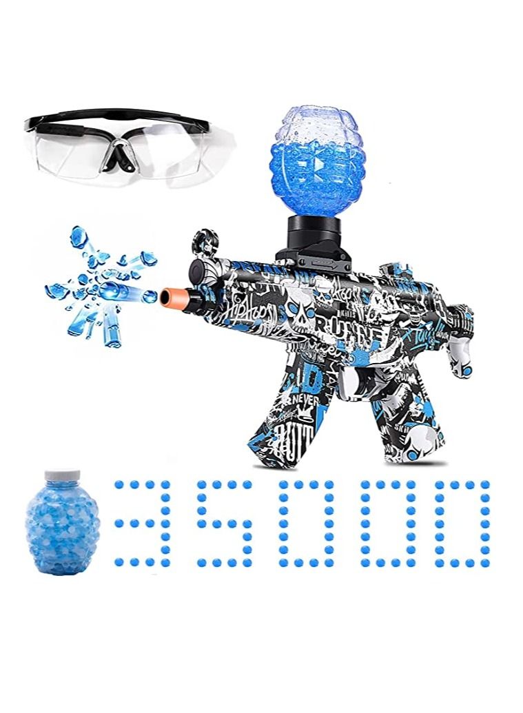 Dress-Up Accessories Toy gun Electric with Gel Ball Blaster Splatter Ball Blaster Automatic with 35000+ Water Beads and Goggles for Outdoor Activities